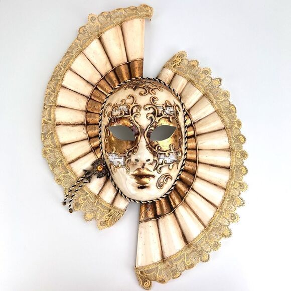 Venetian Hand Painted Made In Italy Mask - Picture 1 of 11